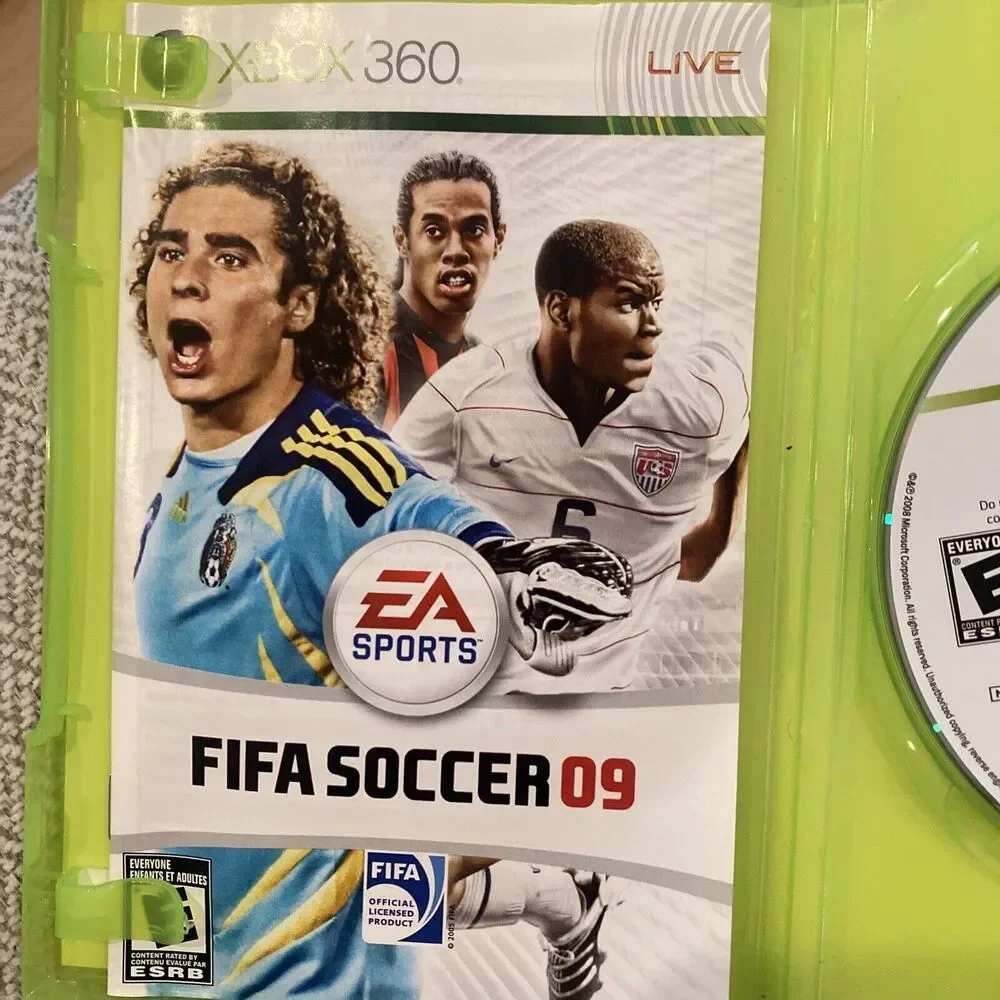 FIFA Soccer 09 (Microsoft Xbox 360, 2008) With Manual